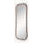 31.4X1.4X74" Oversized Wooden Floor Mirror With Unique Brown Frame