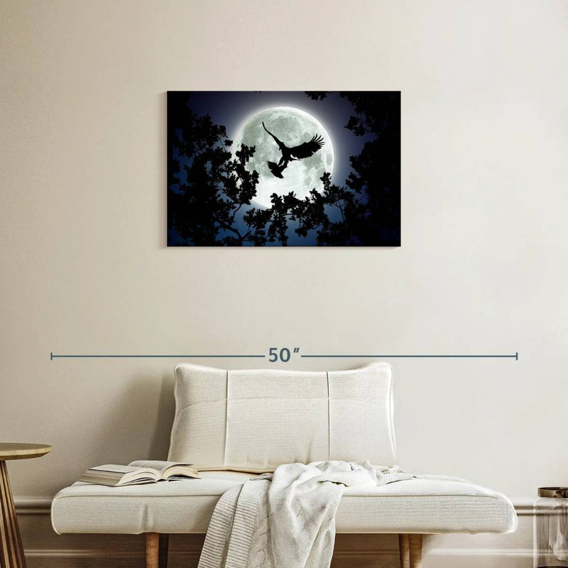 Brampt Night Hunting Eagle, 20" H x 30" W