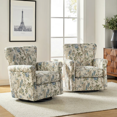 Cofer Upholstered Swivel Armchair