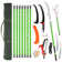 30FT Manual Pole Saw Tree Trimmers Long Handle Pruner Set