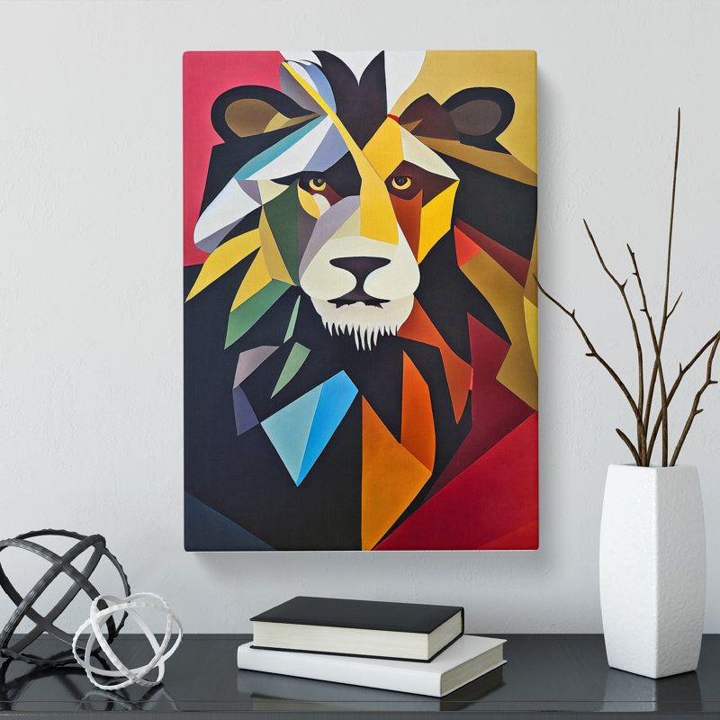 CAN-V0523-1382X Lion Abstract Vol.5 - Wrapped Canvas Print, 50cm H x 35cm W x 3cm D
