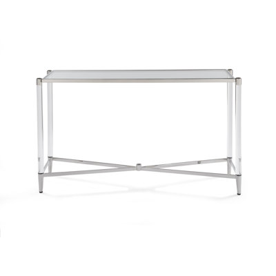 132.08cm Glass Top Console Table