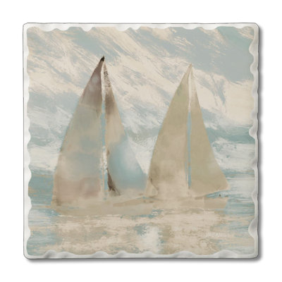 Créez un ensemble de sous-verres à voile simple à voile à l'aube
