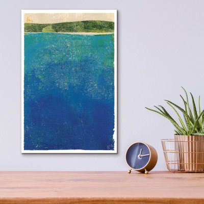  «Island Escape 1» par Laura Gibson, art mural en verre acrylique, 12 po x 16 po