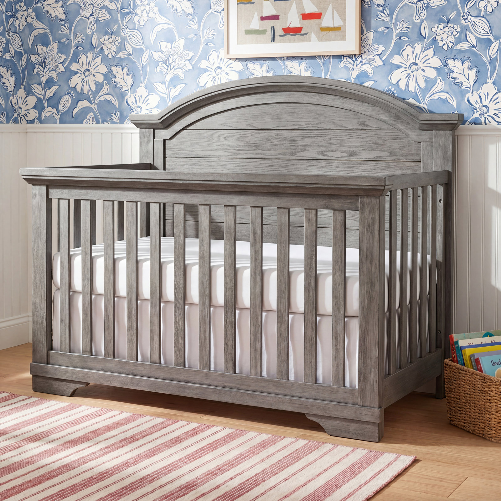 Danbury 4 -in-1 Convertible Crib, Brushed Pewter
