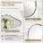 Contemporary Dual Concave Edge Scalloped Rectangle Bathroom Vanity Mirror | Stainless Steel Frame-1983549851-2002256975