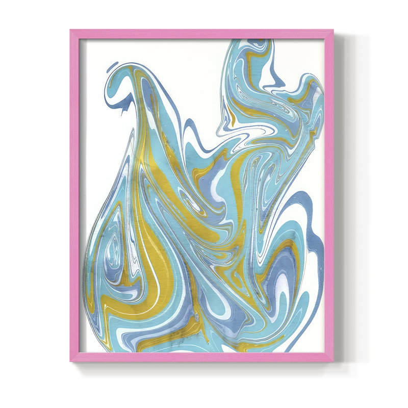 Galaxie IV Framed Print - Solid Wood, 30" H x 24" W, Pink