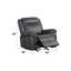 Fauteuil inclinable oscillant gris foncé en microfibre Power Motion