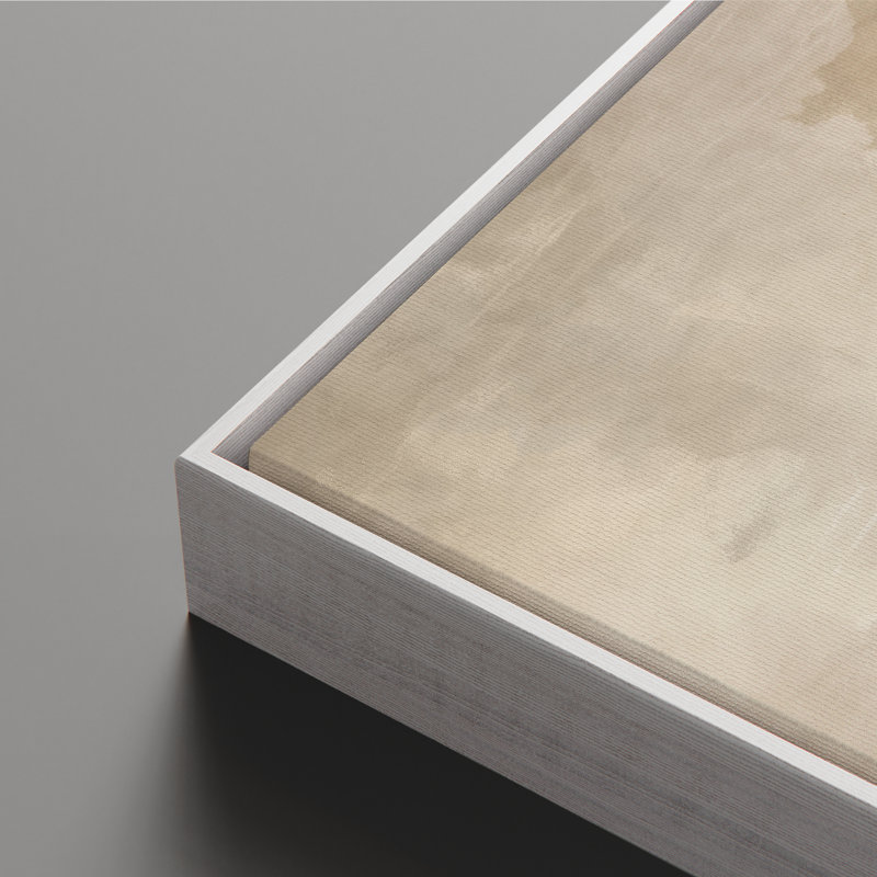 Art mural encadré sur toile - Forme abstraite de nuage neutre neutre dans des tons de beige chaud - 16 po x 24 po, 24 po x 36 po