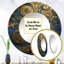 «Pratha Blue and Gold Melody Of Boho II», miroir mural décoratif en plumes, miroir-963069523-1001013095