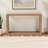 Camino Rectangular Fully Wrapped Handwoven Jute Console Table, 31.71" H X 51.67" W X 11.68" D