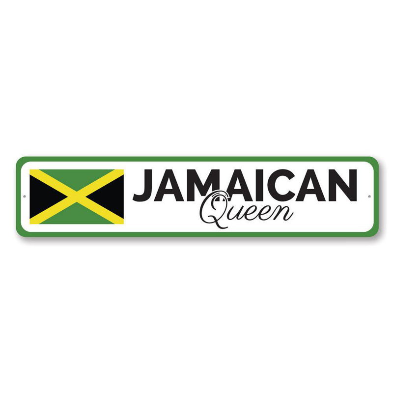Grand panneau jamaïcain en aluminium, H 6 po x l 24 po x P 0,06 po