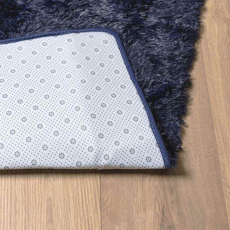 Shaggy Rug High Pile NAVARRA Navy Polyester, Rectangle 120 x 170cm