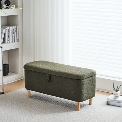Banc de rangement avec repose-pieds 39,3 po Dayvian