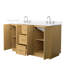 Elan TK 60" Freestanding Double Bathroom Vanity with Quartz Top-80008724-80008726-80008727