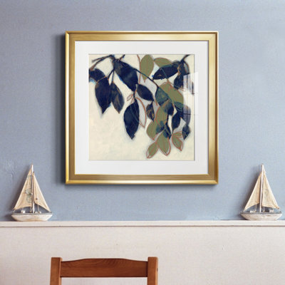 «Entwined Leaves II», reproduction encadrée de qualité supérieure - prête à être accrochée