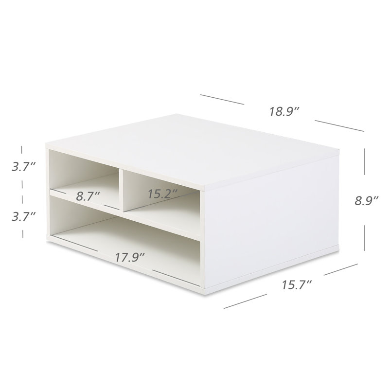 Aaleahya Wood Stackable Desk Organizer, White