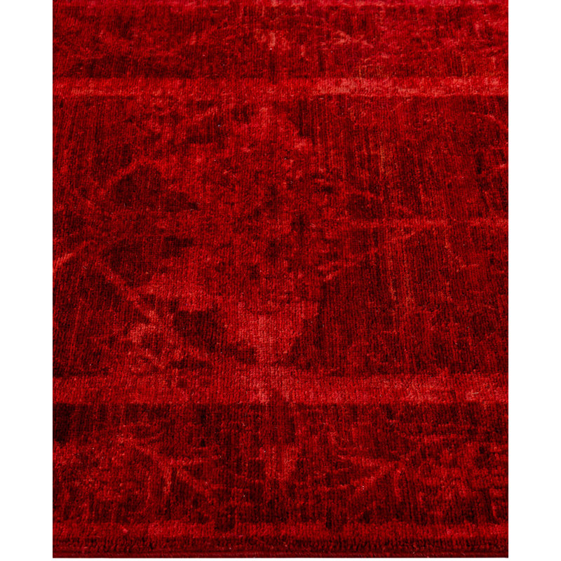 Overdyed One-of-a-Kind 2' 6" X 9' 8" Hand Knotted Area Rug