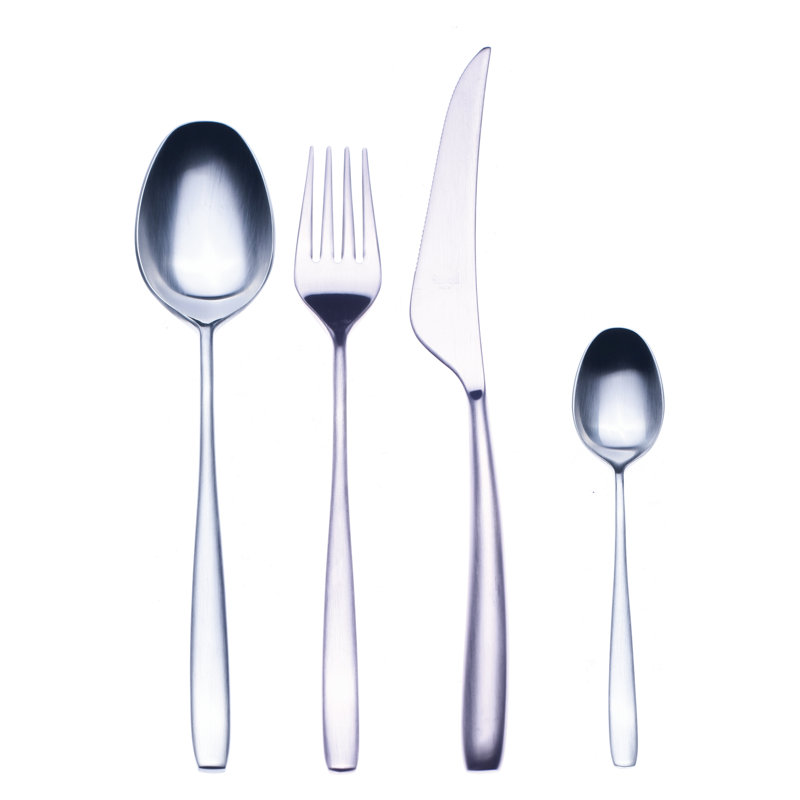 Avanguardia Flatware Set - 24 Pieces - Stainless Steel, Silver