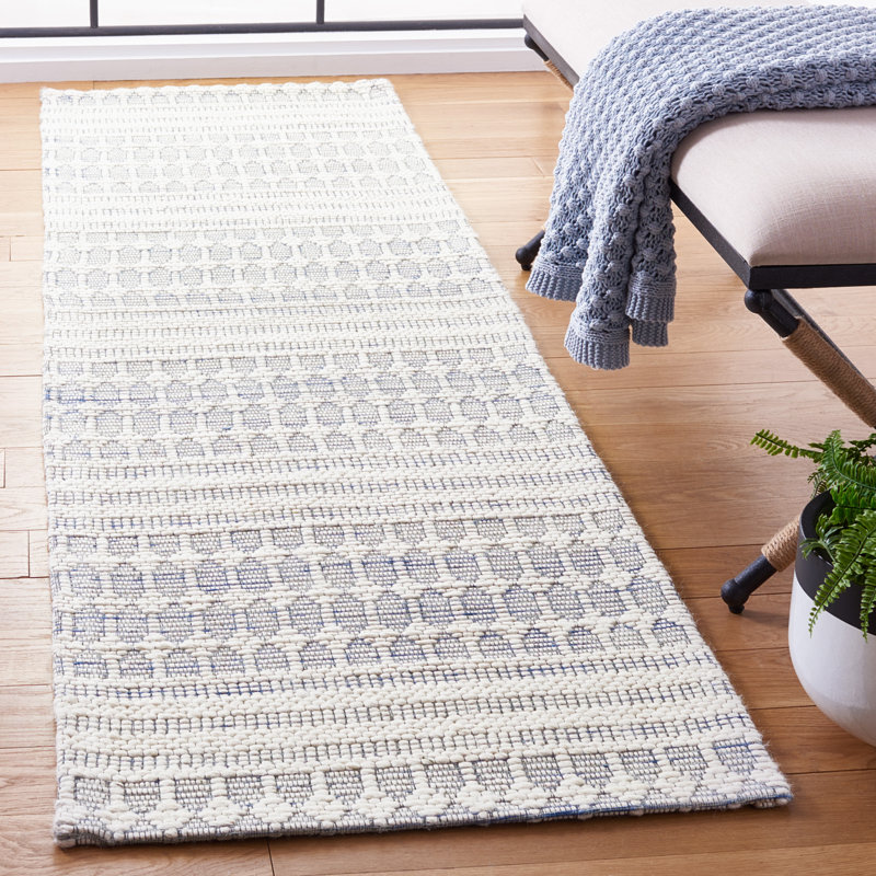 Tapis géométrique tissé à la main Brag, Tapis de couloir 2 pi 3 po x 9 pi