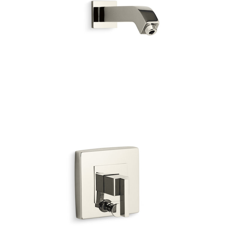 Loure Rite-Temp Shower Trim Set with Push-Button Diverter, Less Showerhead