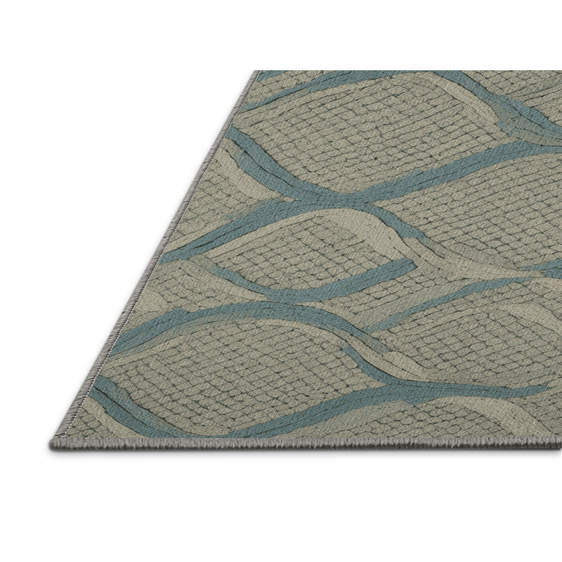  Tapis bord de mer lavable, Rond 3 pi