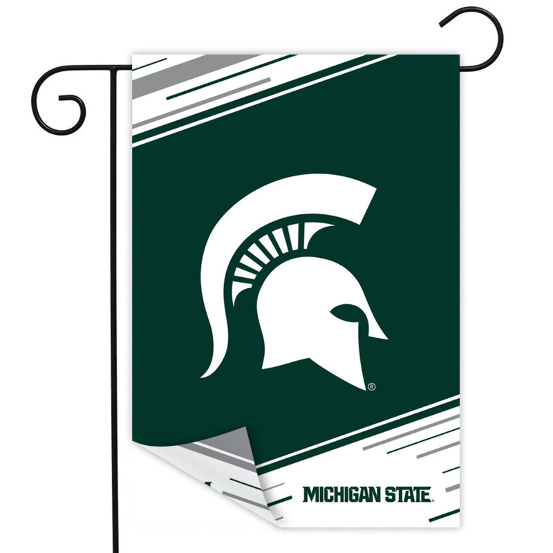 Drapeau de jardin licencié NCAA de l'Université Michigan State, État du Michigan