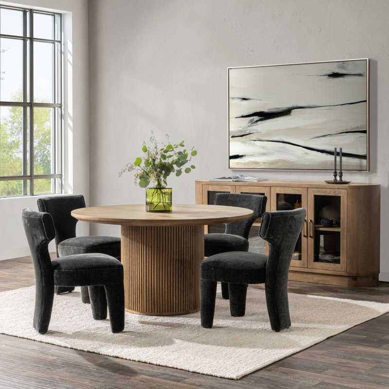 Vander Round Dining Table, Tawny Brown