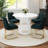 Junias Dining Chair Velvet Upholstered Dining Chairs Modern Accent Dining Room Chairs with Gold Metal Base Comfy Padded Kitchen Chairs Armless Side Chairs for Kitchen Dining Room-1773186843