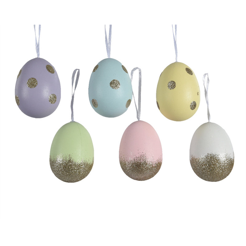 12cm Polystyrene Hanging Easter Eggs