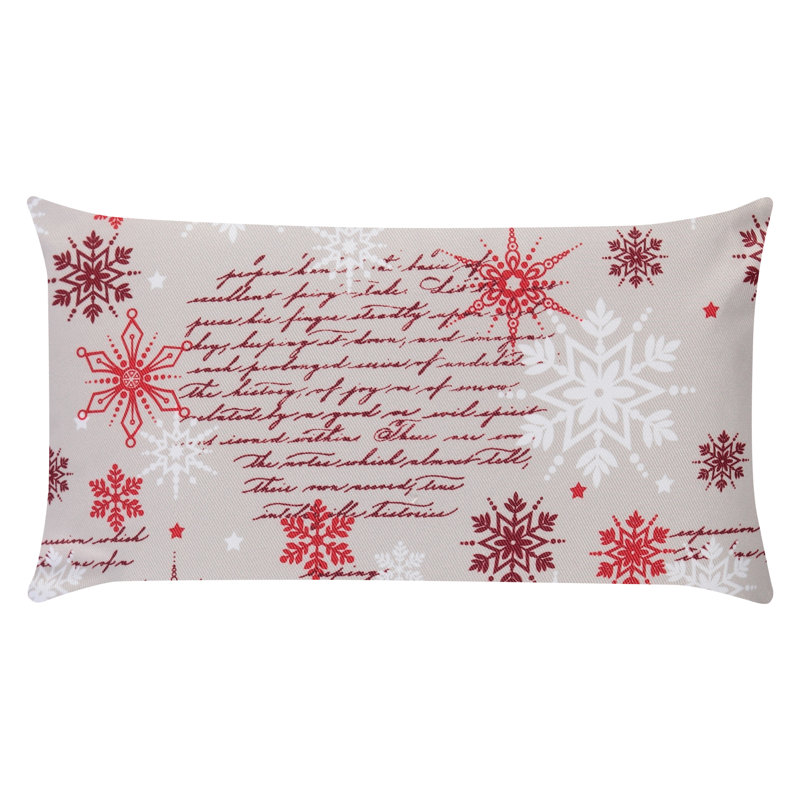 Housse de coussin lombaire S&G Winter Expressions, Rouge