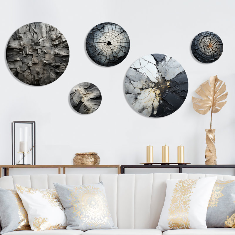 Spiritual Geode Stone Minimalisme - Ensemble de 5 pierres spirituelles