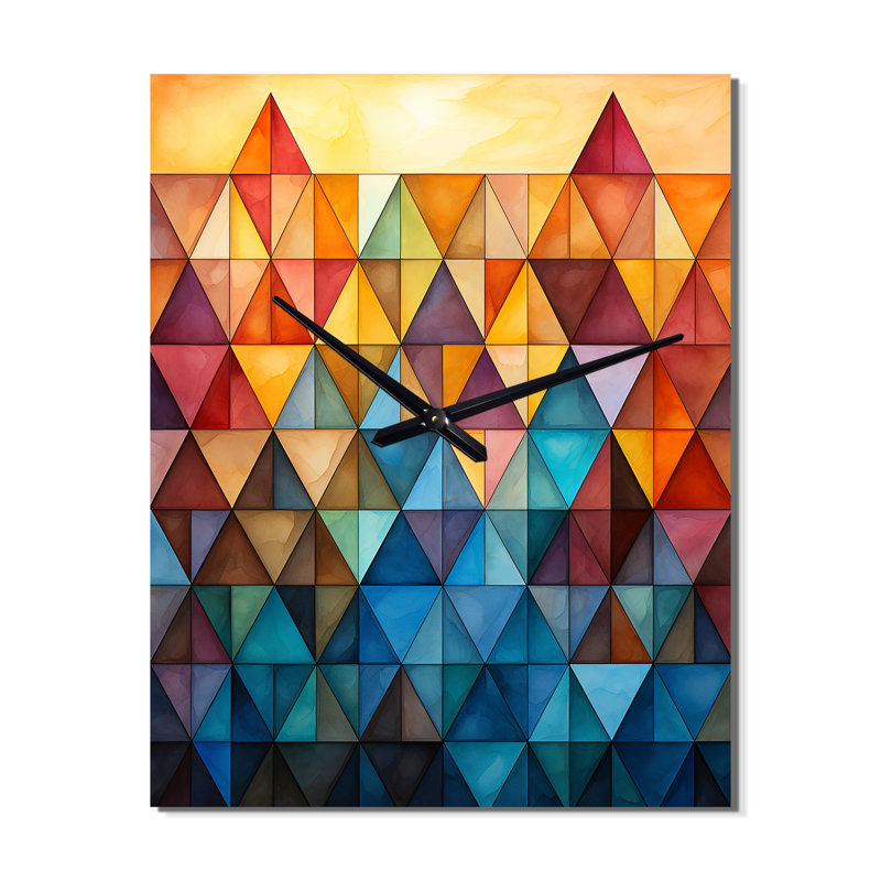 Judaïsme héritage sépharade, mosaïque géométrique - horloge murale, Moyen