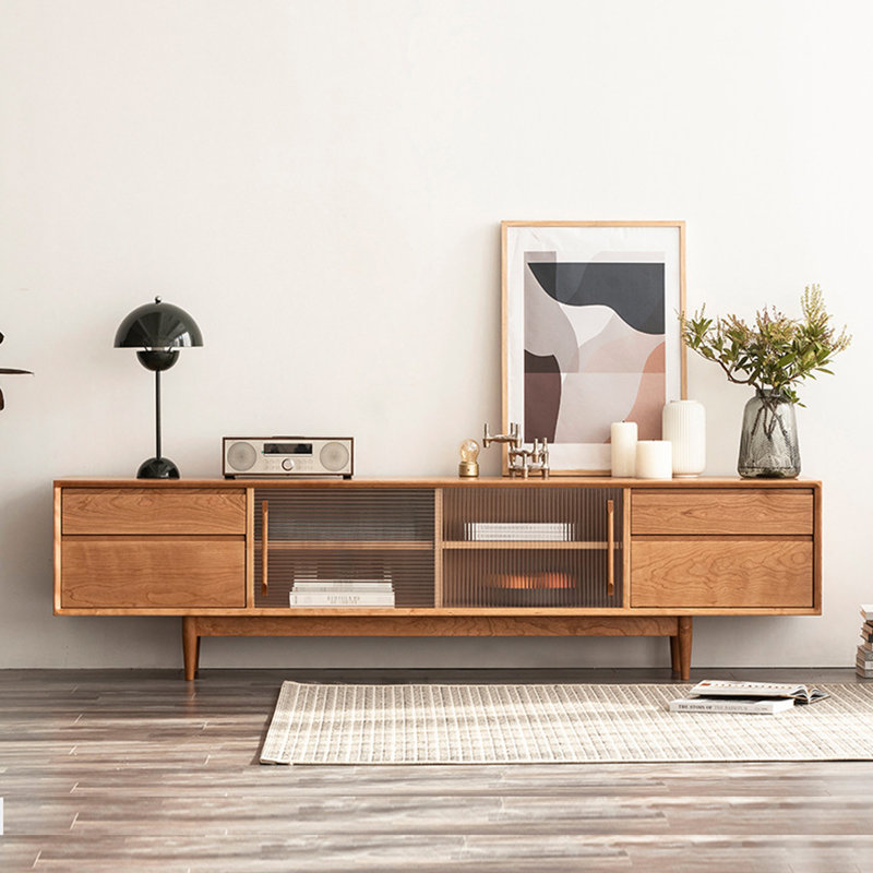 Modern minimalist TV stand and audiovisual cabinet
