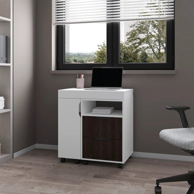 Bureau extensible à 2 tiroirs avec mécanisme coulissant