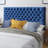 Tufted Upholstered Queen Size Bed Headboard In Modern Button Design, Adjustable Solid Wood Head Board, Solid Wood Head Board With Durable Metal Legs In Bedroom-808229431