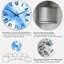 Horloge murale moderne bleue et blanche-400673178