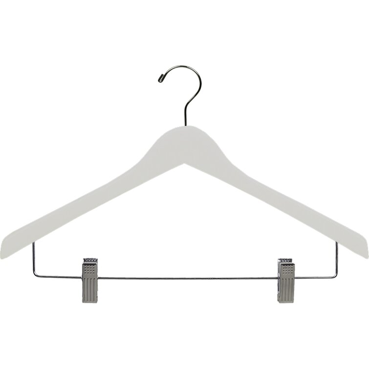 Rebrilliant Pete Wood Hangers With Clips for Skirt/Pants & Reviews ...