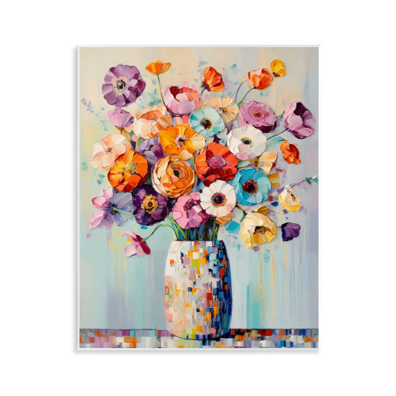Bouquet coloré de texture sur plaque murale, design par Creative Studio