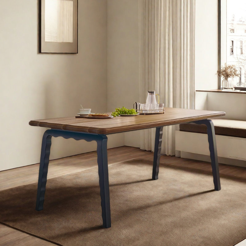 Table de salle à manger durable en bois massif haut de gamme, H 29,92 po x L 55,11 po x l 31,49 po