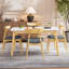 Ensemble de salle à manger 5 pièces exquis avec structure en bois d'hévéa, chaises ergonomiques et table en faux bois pour une expérience culinaire confortable et élégante-1900114711