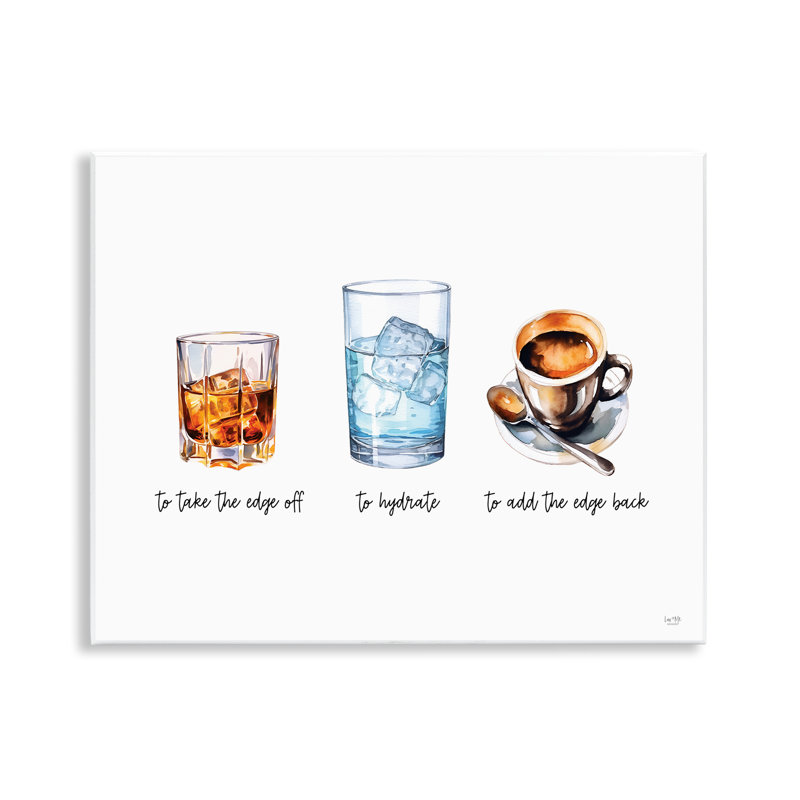  Drôle de whisky et café, art mural par Lux + Me Designs