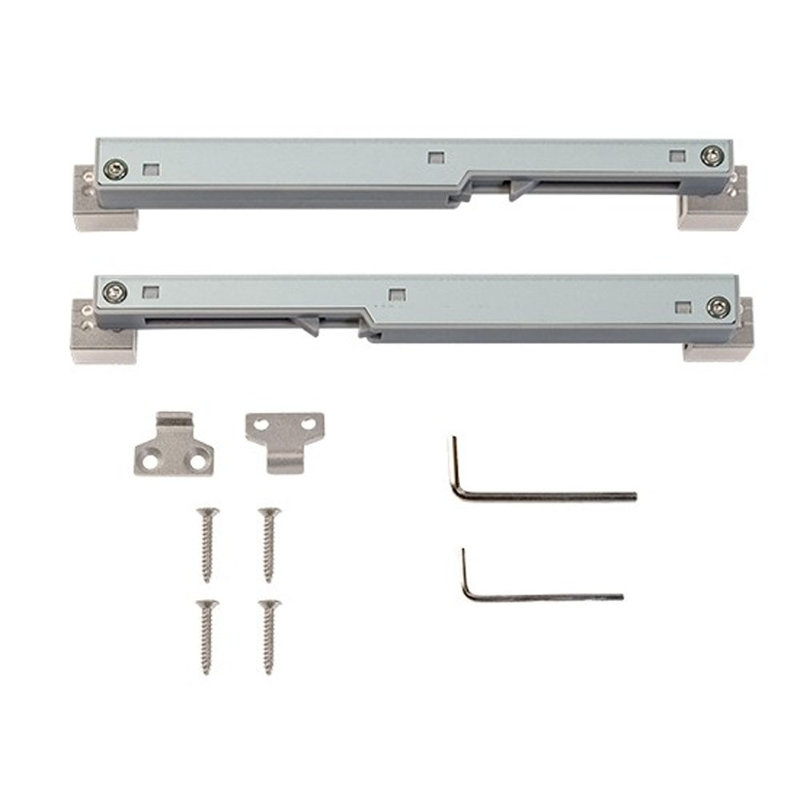 Quiet Glide Satin Nickel Double Track Barn Door Hardware Kit