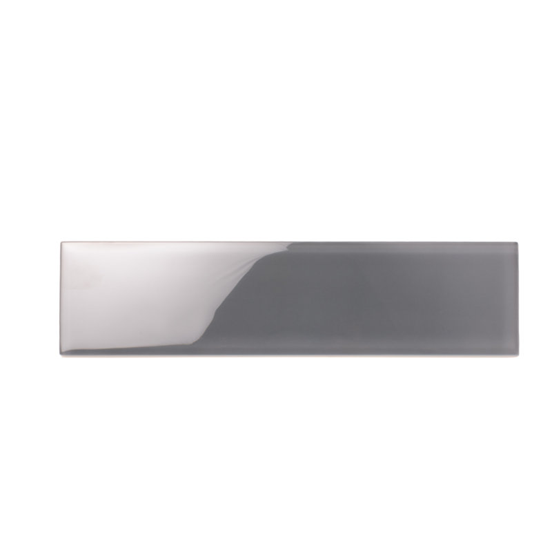 3" X 12" Glass Brick Look Subway Wall Tile, Dark Gray