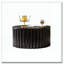 Table basse ronde avec soulagement fabriqué à la main Table de thé en bois robuste à piédestal pour le salon, pas besoin d'assembler-74349953
