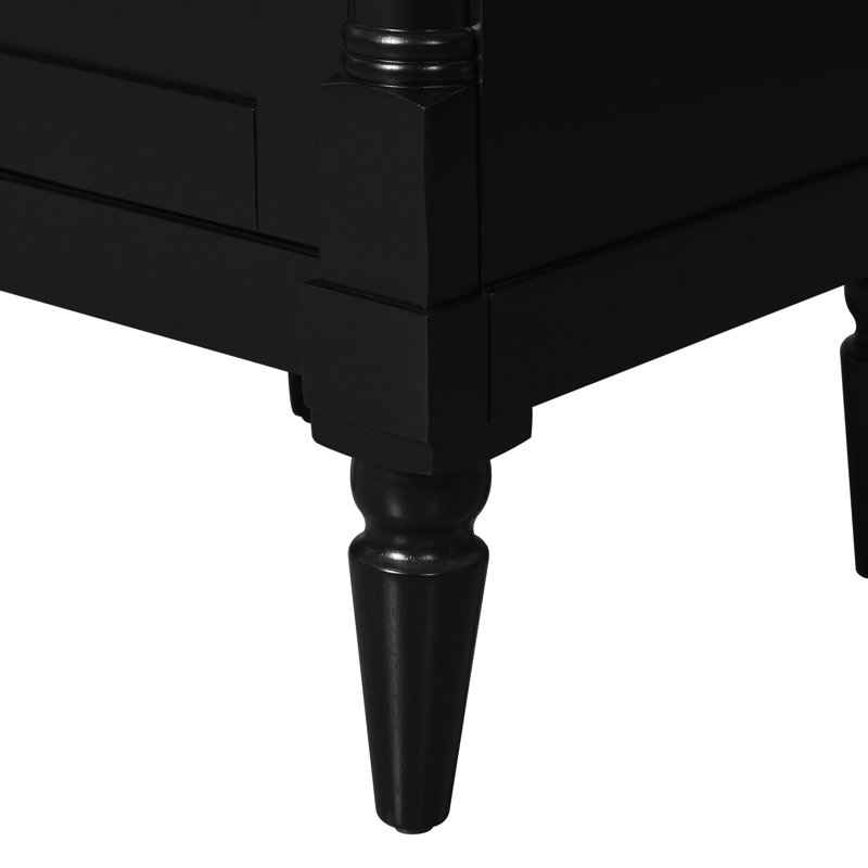 Meuble-lavabo compact avec lavabo en céramique - Armoire de rangement autoportante avec tablette réglable, Noir