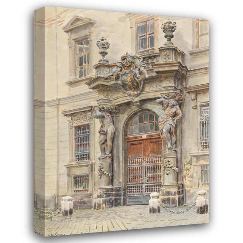 "Palais liembert" par Ernst Graner, reproduction d'art sur toile tendue, H 24 po x l 17 po