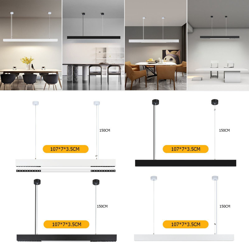 - Light Matte Black LED Pendant