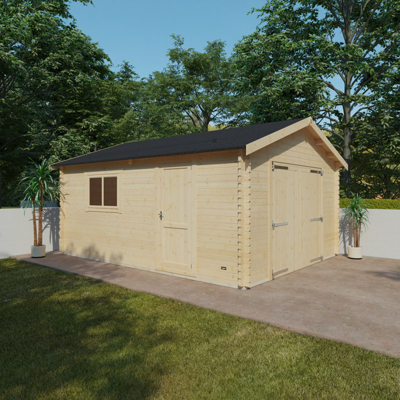 The Malayan Garage Tongue & Groove Log Cabin 18x14w