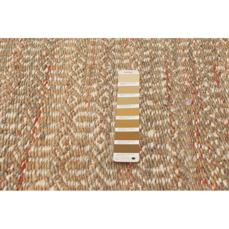 Tapis brun clair en jute tissé à plat à la main Preesall